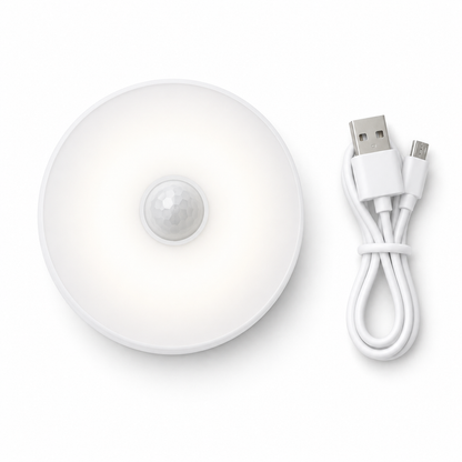 Veilleuse LUMŌ SPOT avec câble de recharge USB inclus fond blanc