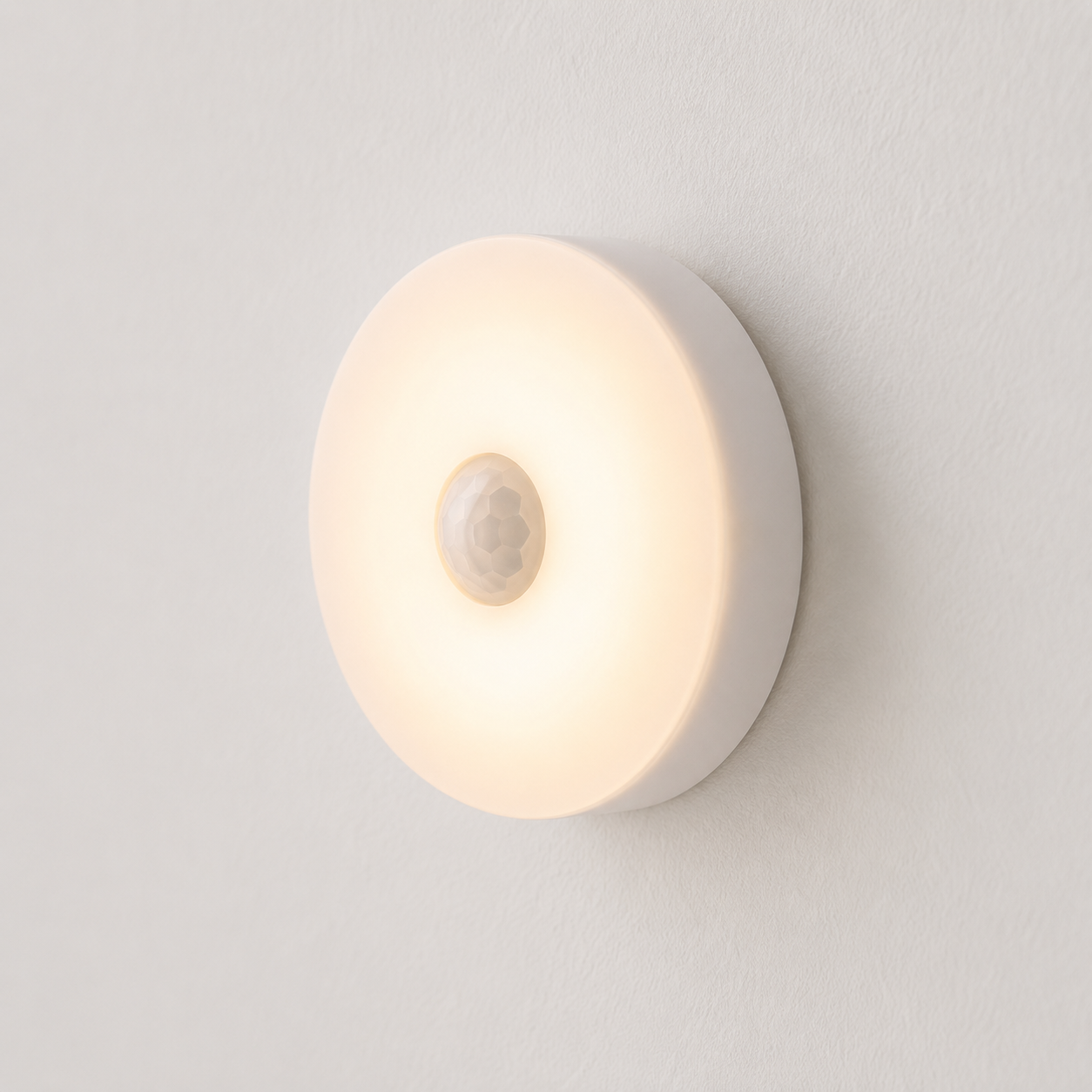 veilleuse ronde LUMŌ SPOT LED fond blanc