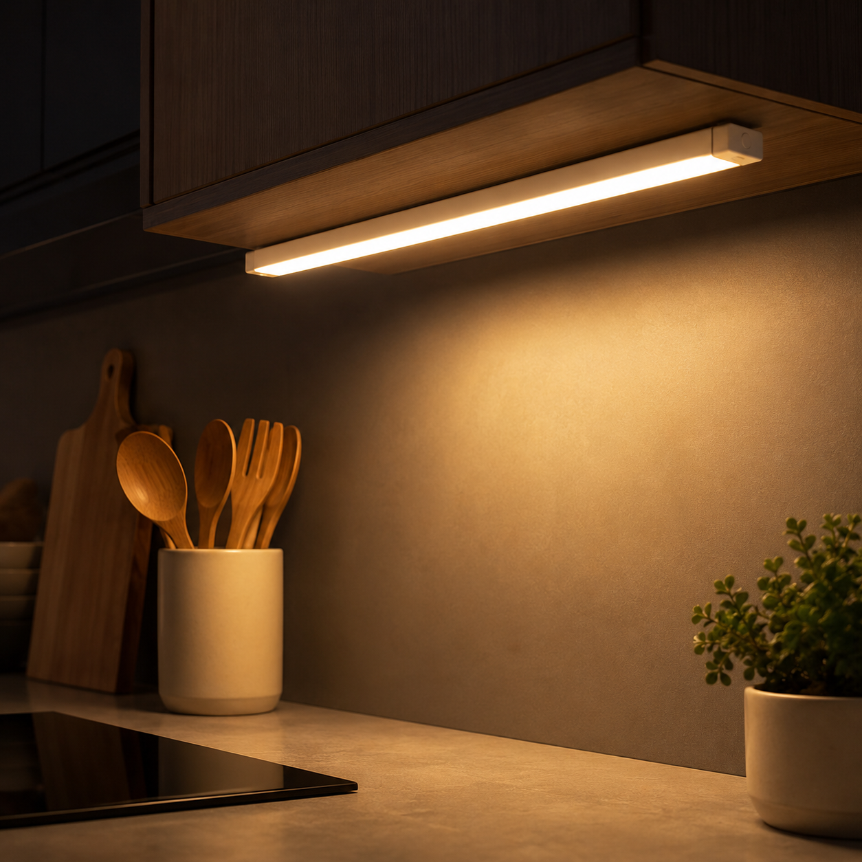 barre LED sous meuble cuisine rechargeable capteur mouvement