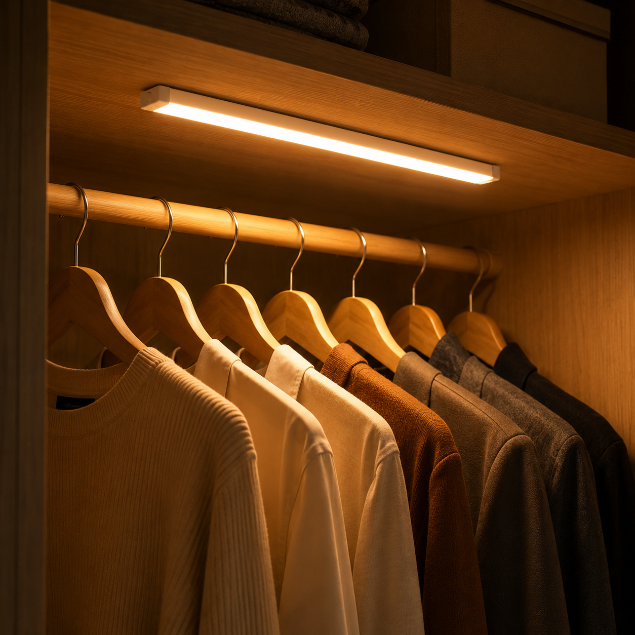 barre LED dressing penderie lumière automatique sans fil