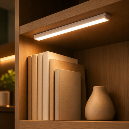 barre LED étagère bibliothèque lumière chaude intérieur